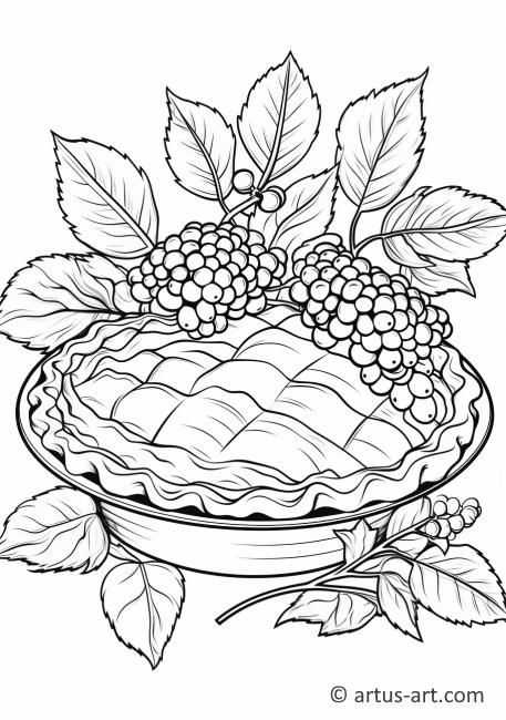 Página para colorir de Torta de Sabugueiro